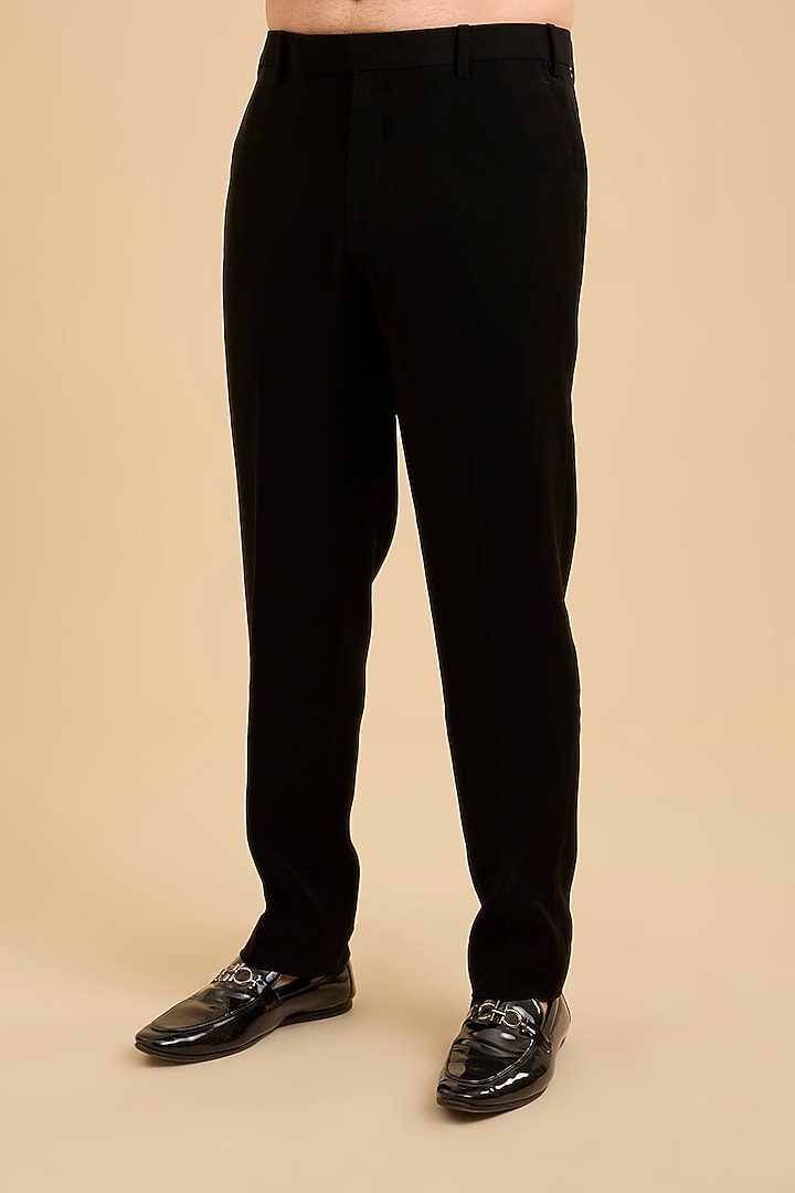 Black Suiting Groom Indowestern Set by Sarab Khanijou at Pernia's Pop Up Shop