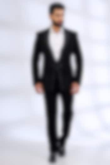 Black Suiting Tuxedo Set by Sarab Khanijou at Pernia's Pop Up Shop