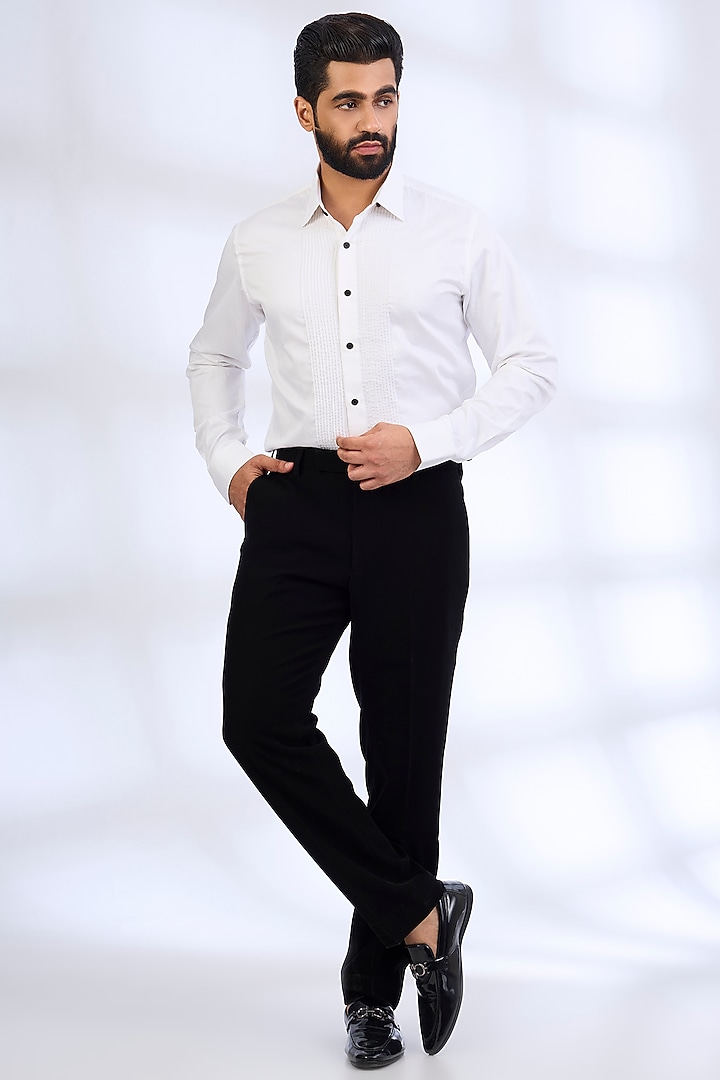 Black Suiting Tuxedo Set by Sarab Khanijou at Pernia's Pop Up Shop