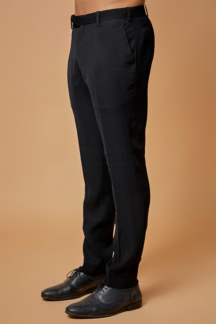 Black Sandwash Tuxedo Set by Sarab Khanijou at Pernia's Pop Up Shop