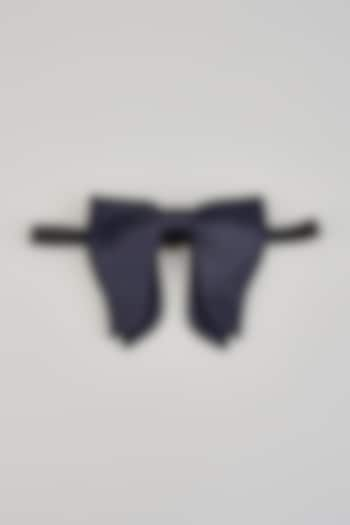 Midnight Blue Silk Layered Bow-Tie by Sarab Khanijou