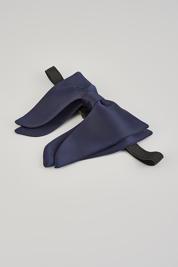 Midnight Blue Silk Layered Bow-Tie by Sarab Khanijou at Pernia's Pop Up Shop