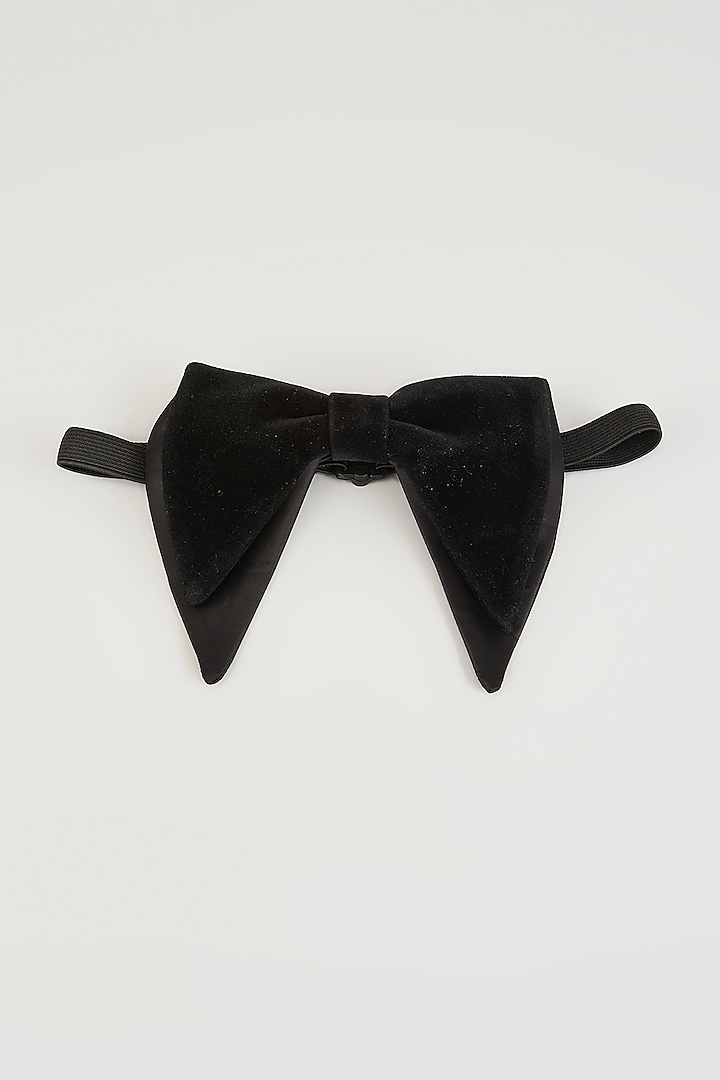 Black Velvet Layered Bow-Tie by Sarab Khanijou