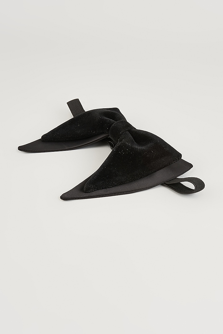 Black Velvet Layered Bow-Tie by Sarab Khanijou at Pernia's Pop Up Shop
