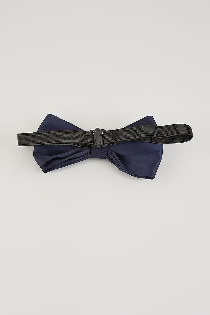 Midnight Blue Silk Embellished Bow-Tie by Sarab Khanijou at Pernia's Pop Up Shop