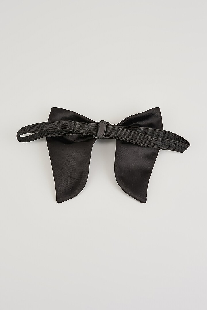 Black Silk Embellished Bow-Tie by Sarab Khanijou at Pernia's Pop Up Shop