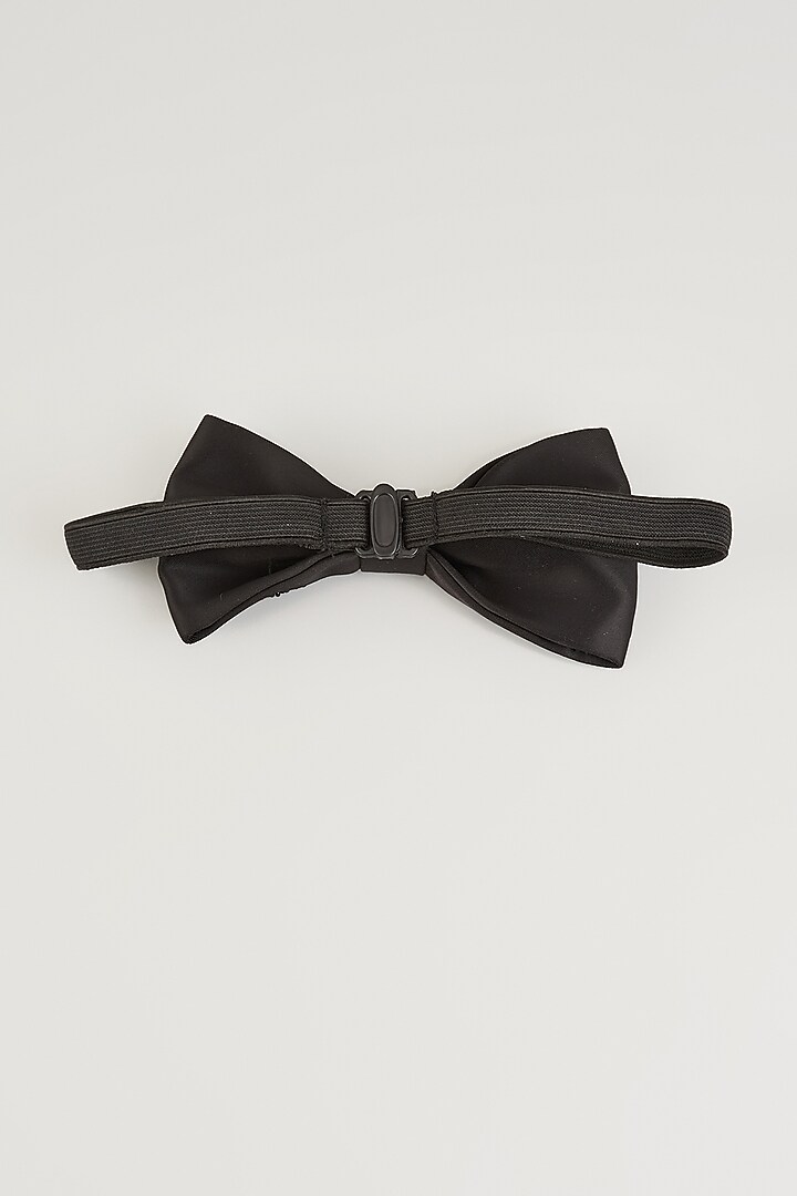 Black Silk Embellished Bow-Tie by Sarab Khanijou at Pernia's Pop Up Shop
