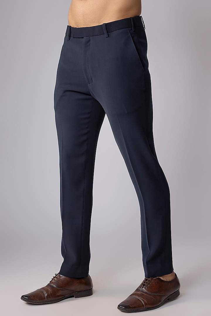 Navy Blue Suiting Tuxedo Set by Sarab Khanijou at Pernia's Pop Up Shop