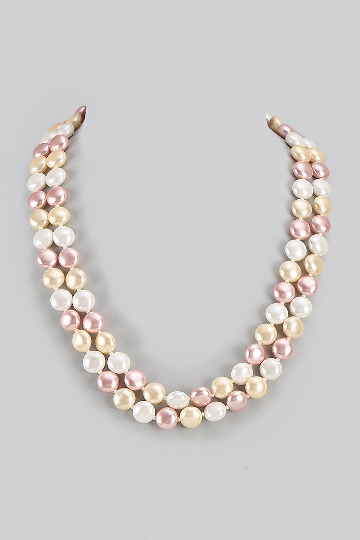 Multi-Colored Shell Pearl Layered Necklace by Jovi Jewels at Pernia's Pop Up Shop