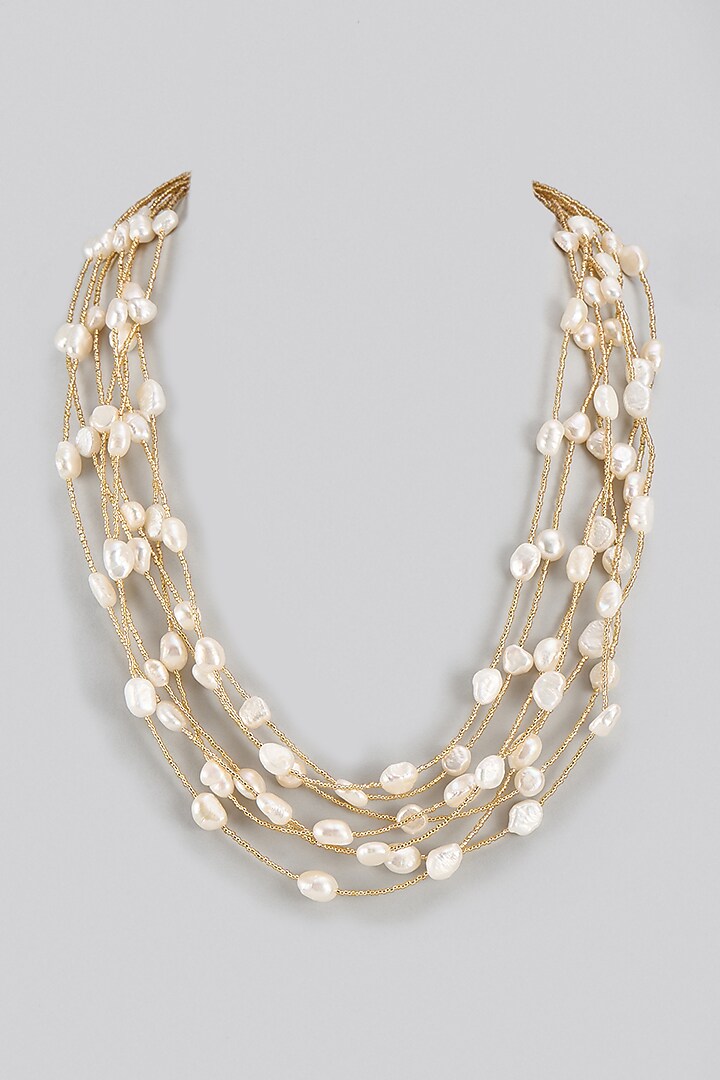 Multi-Colored Freshwater Pearl Long Layered Necklace by Jovi Jewels at Pernia's Pop Up Shop