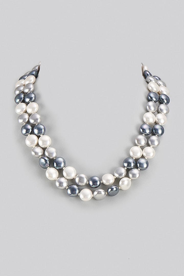 Multi-Colored Shell Pearl Layered Necklace by Jovi Jewels at Pernia's Pop Up Shop