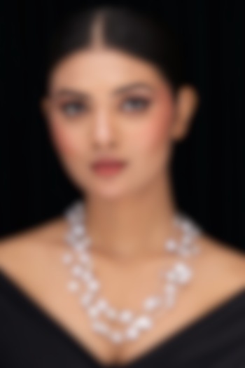 Silver Freshwater Pearl Layered Necklace by Jovi Jewels at Pernia's Pop Up Shop