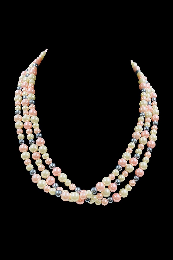 Multi-Colored Shell Pearl Layered Necklace by Jovi Jewels at Pernia's Pop Up Shop