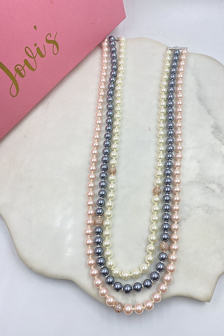 Multi-Colored Shell Pearl Long Necklace by Jovi Jewels at Pernia's Pop Up Shop