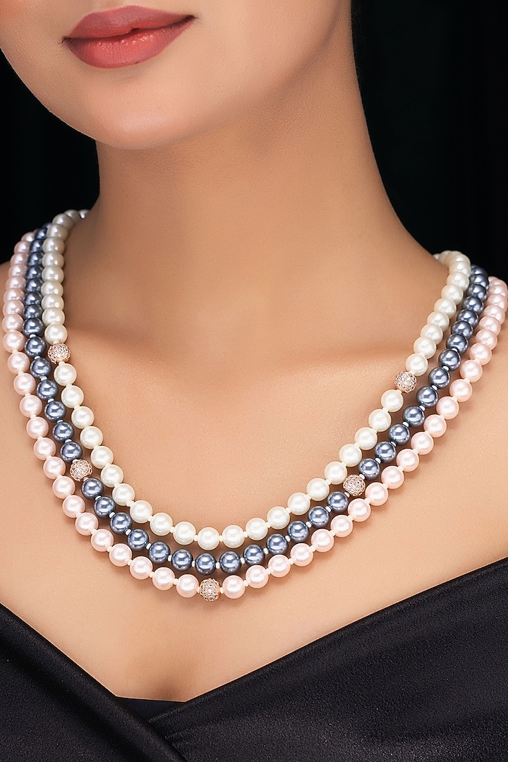 Multi-Colored Shell Pearl Long Necklace by Jovi Jewels at Pernia's Pop Up Shop