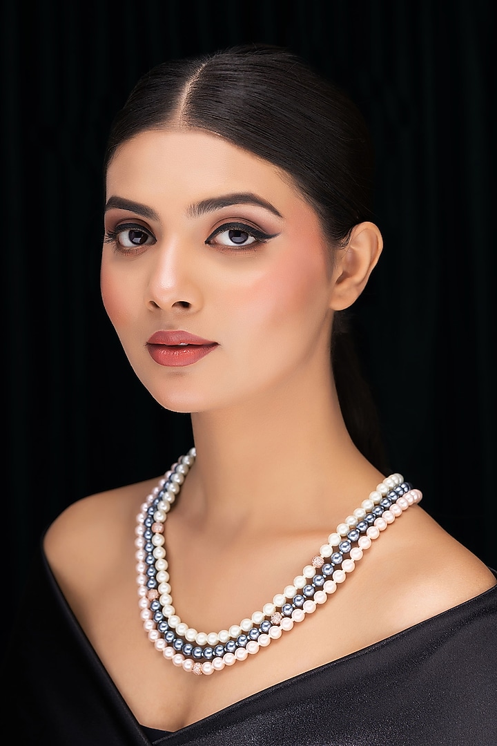 Multi-Colored Shell Pearl Long Necklace by Jovi Jewels at Pernia's Pop Up Shop