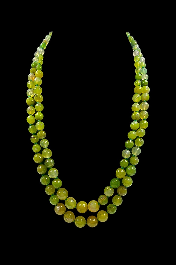 Green Beaded Layered Necklace by Jovi Jewels at Pernia's Pop Up Shop