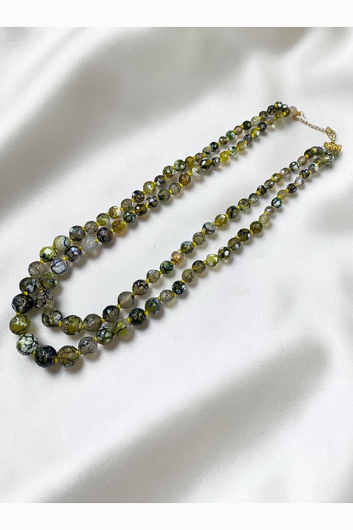 Yellow Beaded Layered Necklace by Jovi Jewels at Pernia's Pop Up Shop