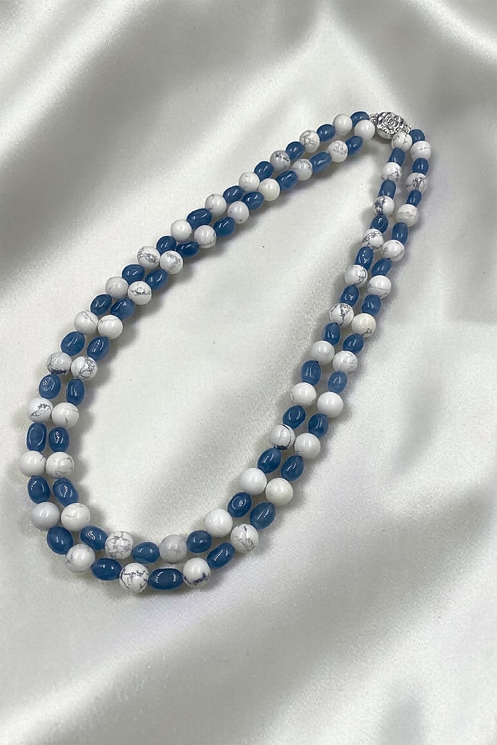 Grey Agate & Quartz Stone Layered Necklace by Jovi Jewels at Pernia's Pop Up Shop