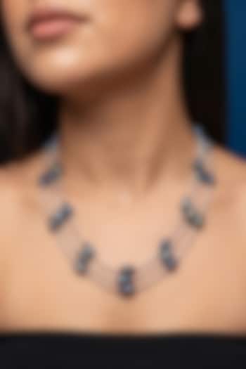 Grey Freshwater Pearl & Japanese Beaded Layered Necklace by Jovi Jewels at Pernia's Pop Up Shop