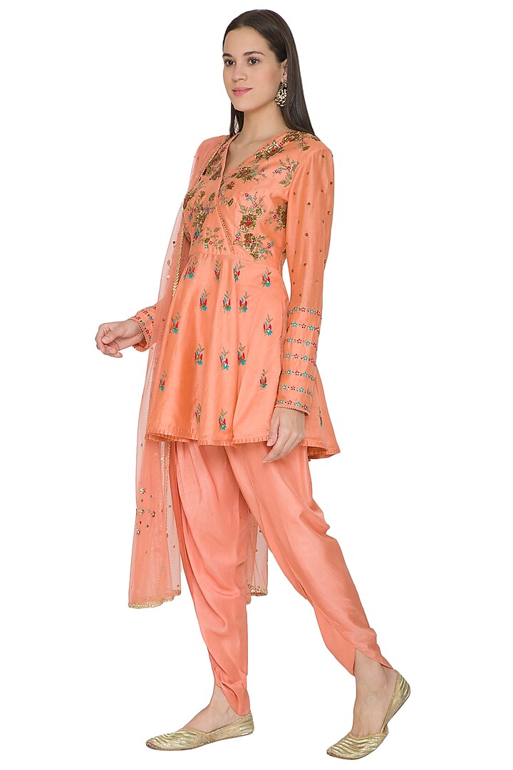 Rust Ember Dhoti Set