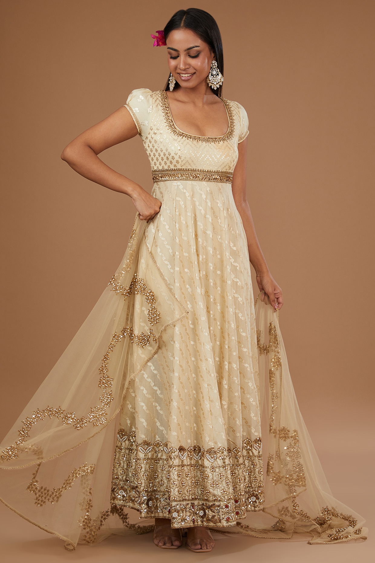 Buy Churidar White Anarkali Suits Online for Women in USA