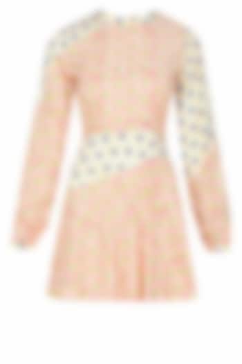 Multicoloured circular print mini dress available only at Pernia's Pop Up Shop.