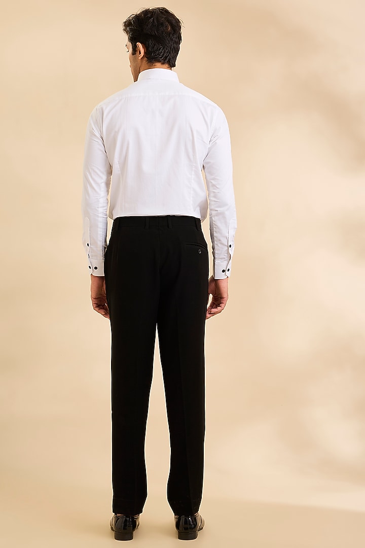 Black Suiting Fabric Tuxedo Set by Sarab Khanijou at Pernia's Pop Up Shop