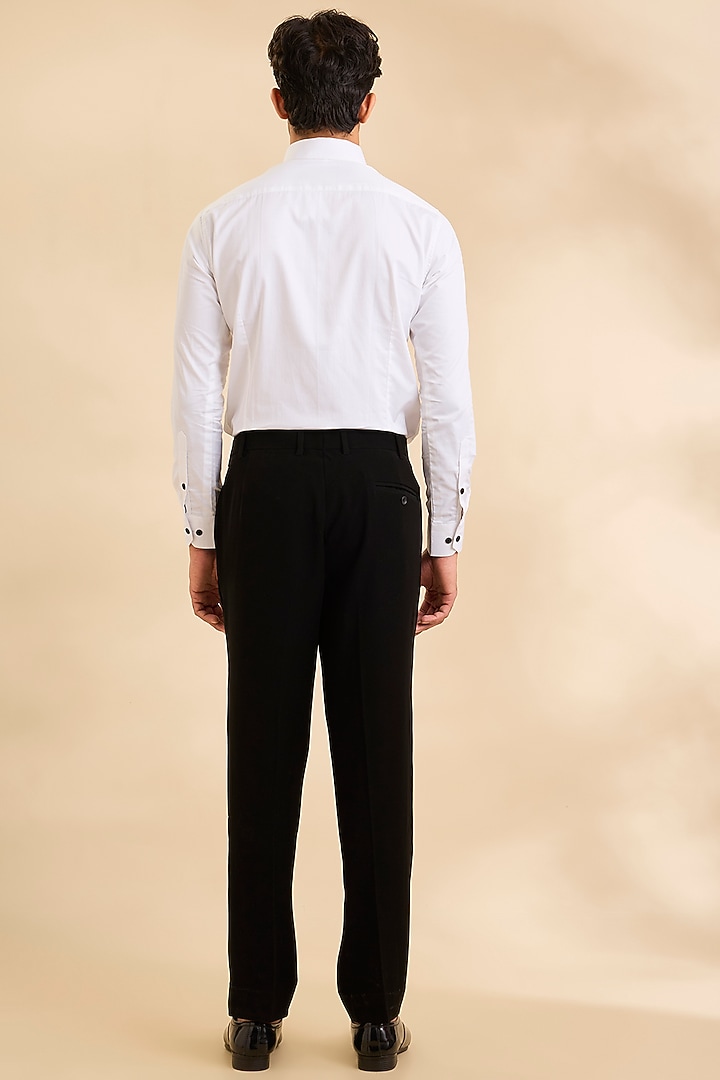 Black Suiting Fabric Tuxedo Set by Sarab Khanijou at Pernia's Pop Up Shop