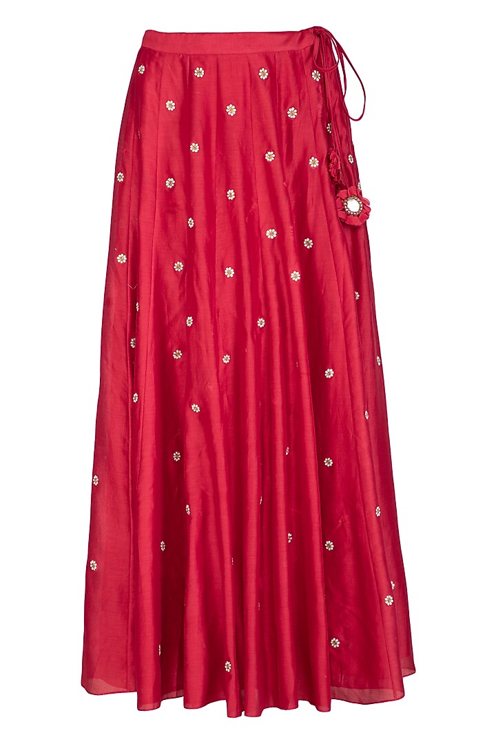 Pink Embroidered Wedding Lehenga Set by Joy Mitra at Pernia's Pop Up Shop
