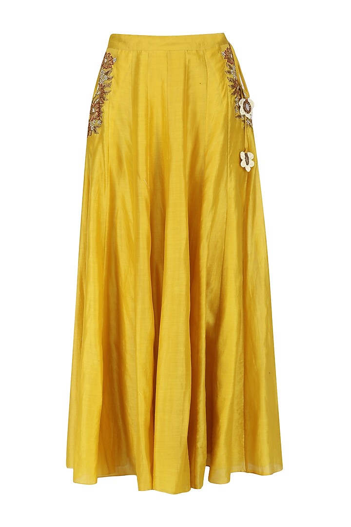 Green Embroidered Short Kurta With Skirt and Scarf Set available only at Pernia's Pop Up Shop.