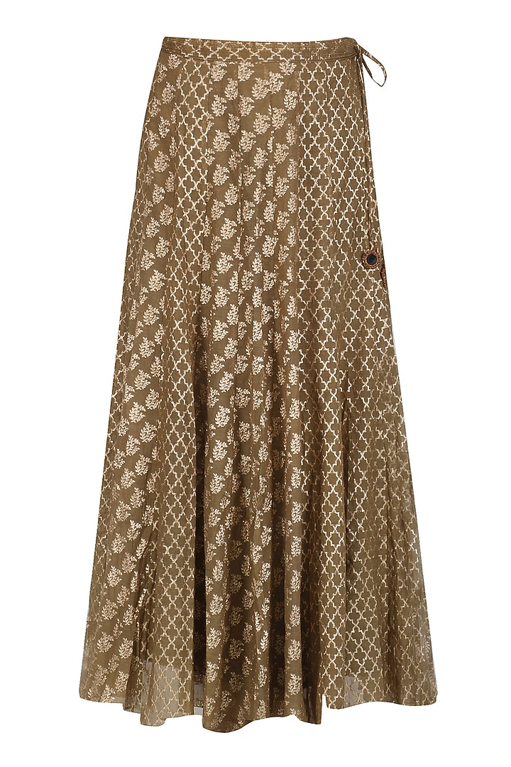 Cream floral embroidered anarkali set available only at Pernia's Pop Up Shop.