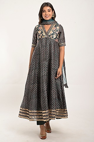 Anchor Printed Anarkali Set by Jaipuri banno