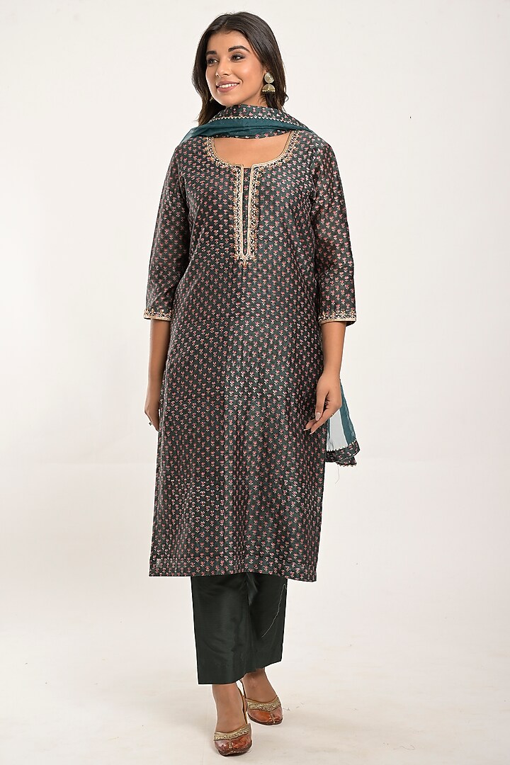 Anchor Printed Kurta Set by Jaipuri banno at Pernia's Pop Up Shop