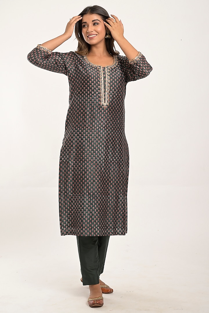Anchor Printed Kurta Set by Jaipuri banno at Pernia's Pop Up Shop
