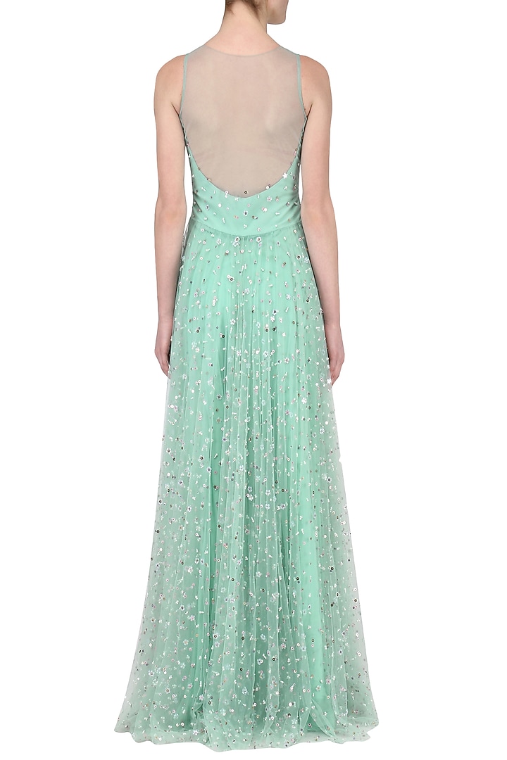 Marine Blue Embroidered Gown available only at Pernia's Pop Up Shop.