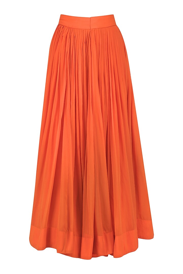 Tangerine Orange Embroidered Lehenga Set available only at Pernia's Pop Up Shop.