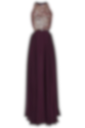 Wine Embroidered Gown available only at Pernia's Pop Up Shop.