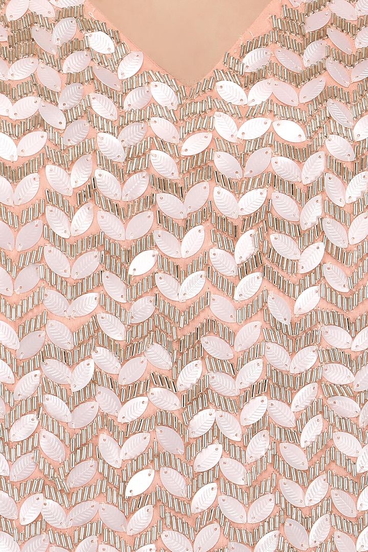 Peach Embroidered Maxi Dress available only at Pernia's Pop Up Shop.