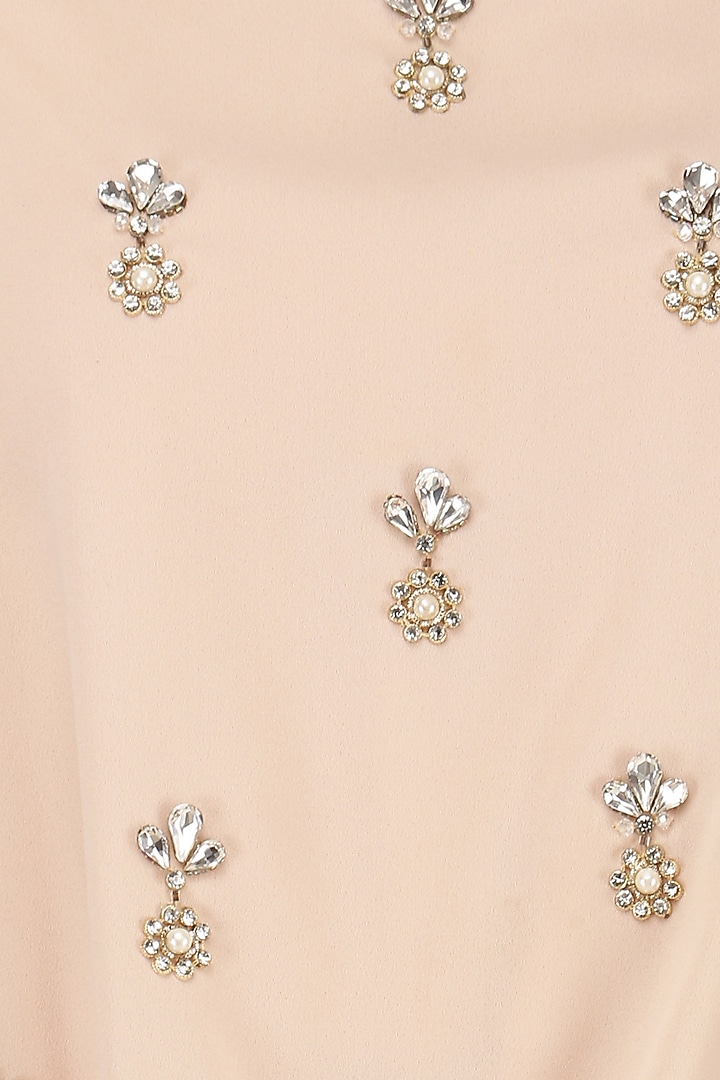 Beige Embroidered Top available only at Pernia's Pop Up Shop.