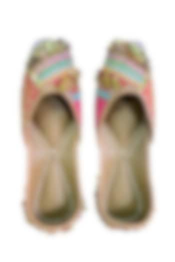 Multi-Colored Upcycled Patchwork Sequins Embellished Handcrafted Juttis by Juliet Rose at Pernia's Pop Up Shop
