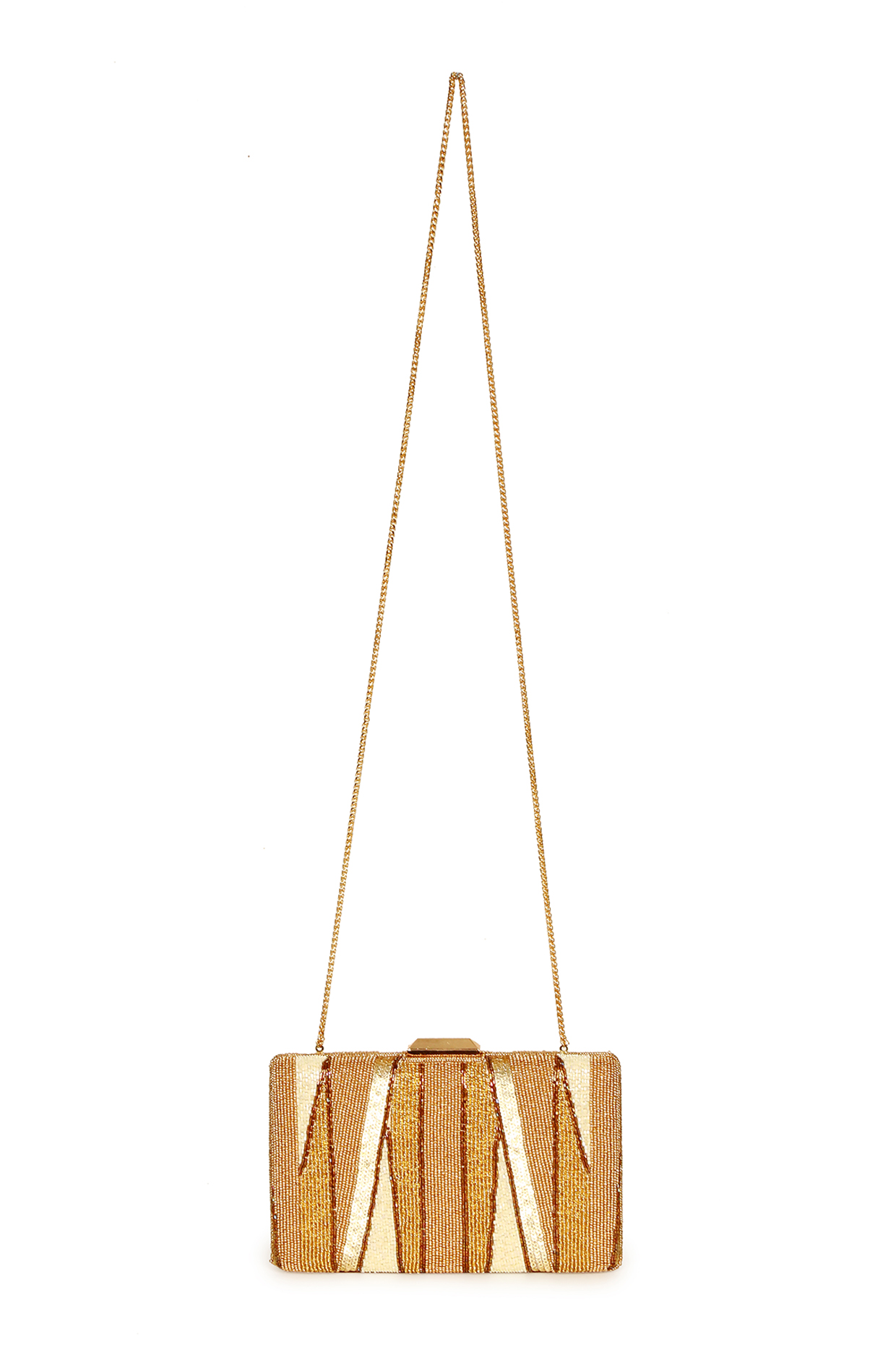 Multi-Colored Polyester Embroidered Box Clutch by Jasbir Gill at Pernia's Pop Up Shop