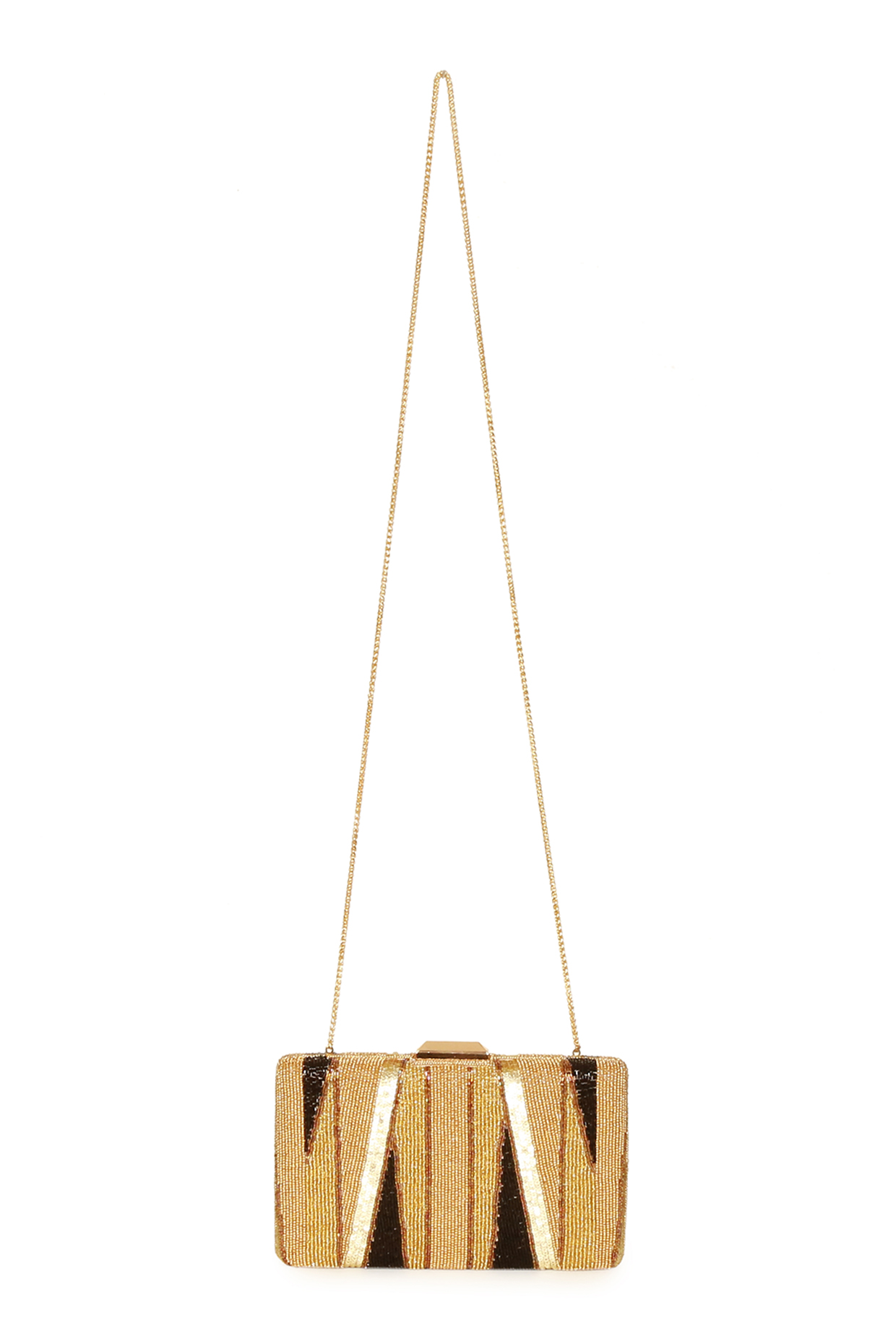 Multi-Colored Polyester Embroidered Box Clutch by Jasbir Gill at Pernia's Pop Up Shop