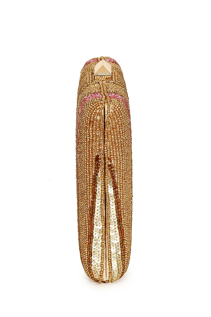 Multi-Colored Polyester Embroidered Box Clutch by Jasbir Gill at Pernia's Pop Up Shop