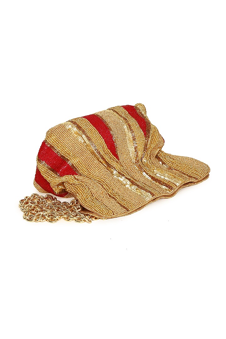 Multi-Colored Polyester Embroidered Square Potli by Jasbir Gill at Pernia's Pop Up Shop