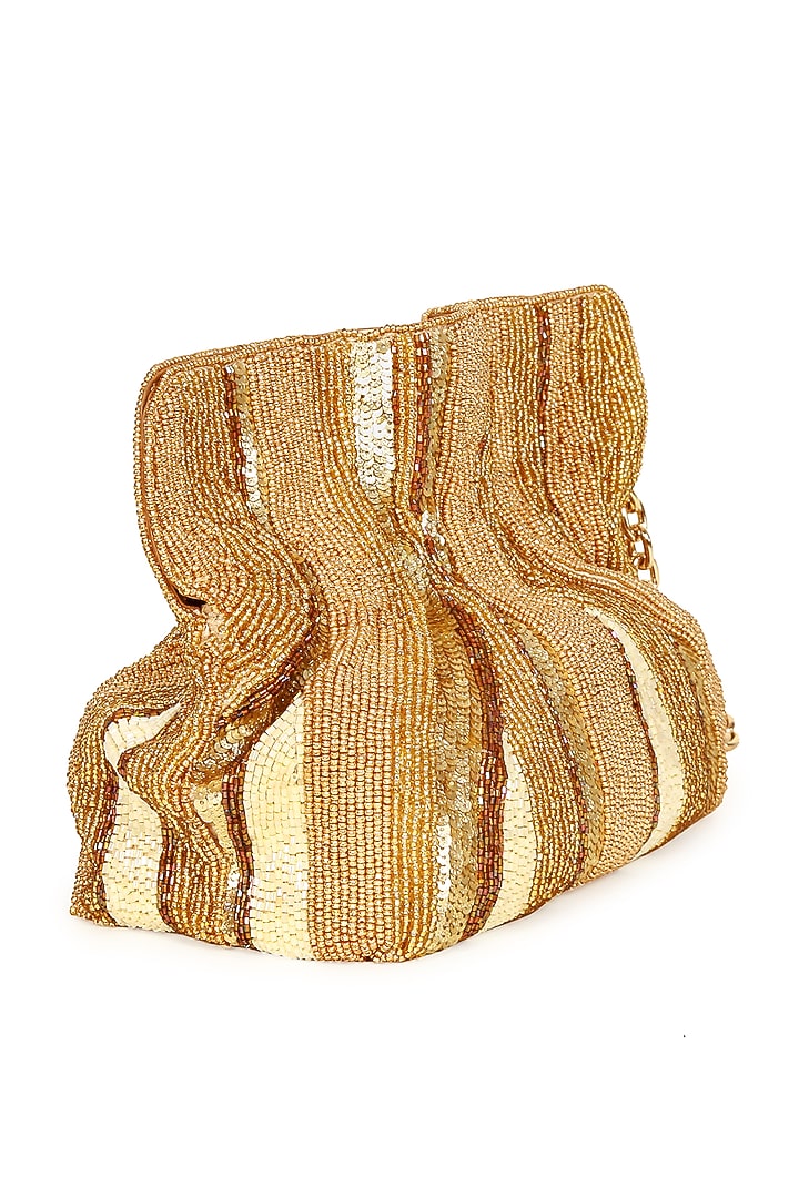 Multi-Colored Polyester Embroidered Square Potli by Jasbir Gill at Pernia's Pop Up Shop