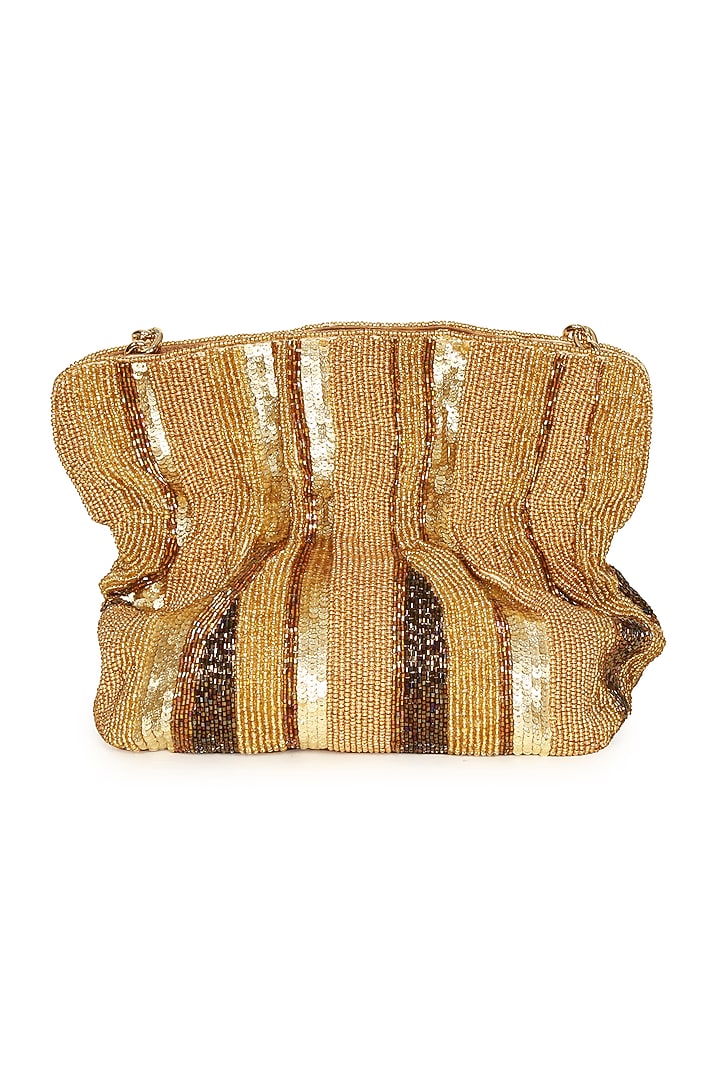 Multi-Colored Polyester Embroidered Square Potli by Jasbir Gill at Pernia's Pop Up Shop