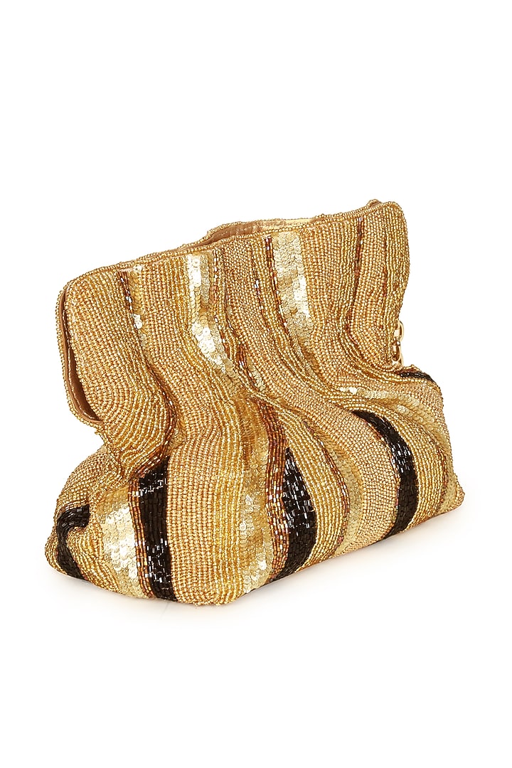 Multi-Colored Polyester Embroidered Square Potli by Jasbir Gill at Pernia's Pop Up Shop