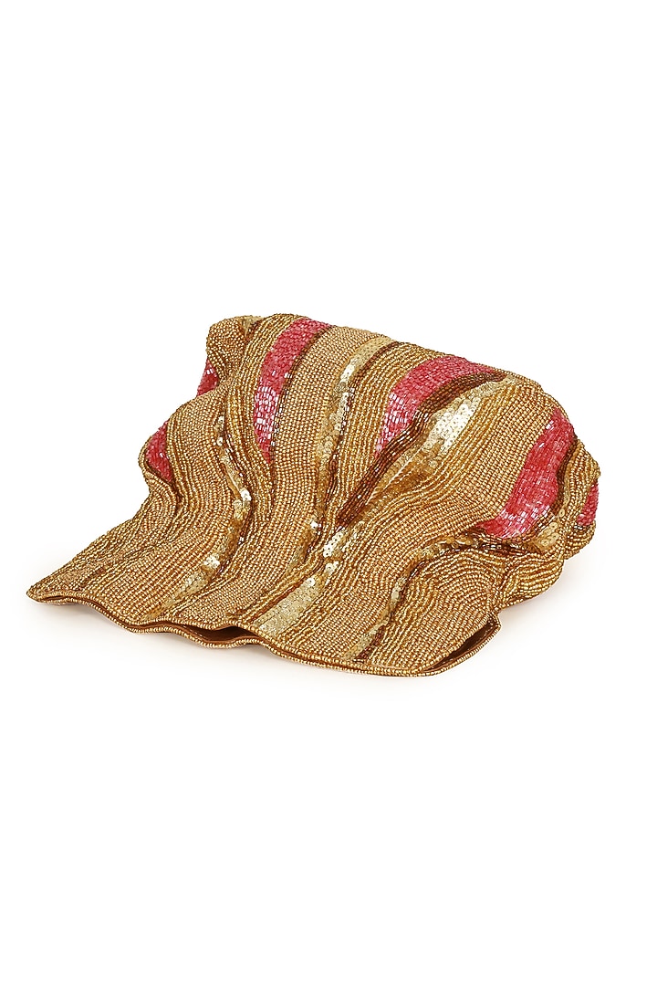 Multi-Colored Polyester Embroidered Square Potli by Jasbir Gill at Pernia's Pop Up Shop
