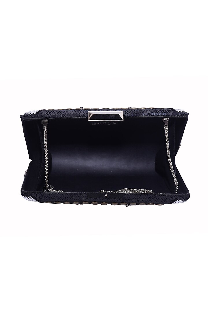 Multi-Colored Polyester Embellished Box Clutch by Jasbir Gill at Pernia's Pop Up Shop